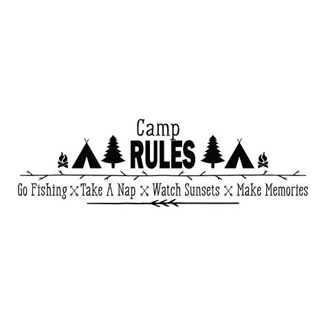 Camp Rules Wall Quotes™ Decal | Wall quotes decals, Vinyl wall quotes, Wall quotes