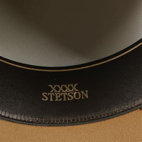 Stetson 4x Beaver Fur Felt Western Hat In Camel With Braided And