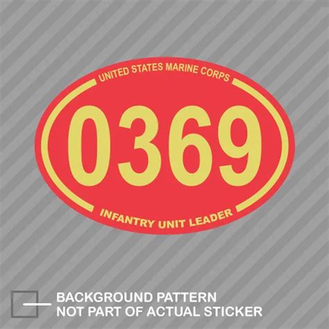 United States Marine Corps Mos 0369 Infantry Unit Leader Red Oval