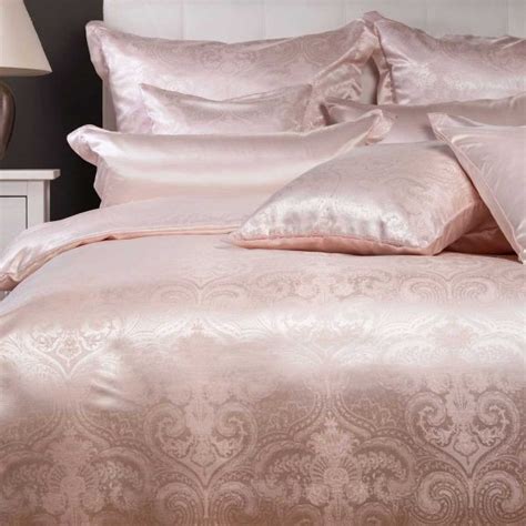 The Ultimate Luxury Silk Sheets In A Rose Pink Silk Paisley Pattern