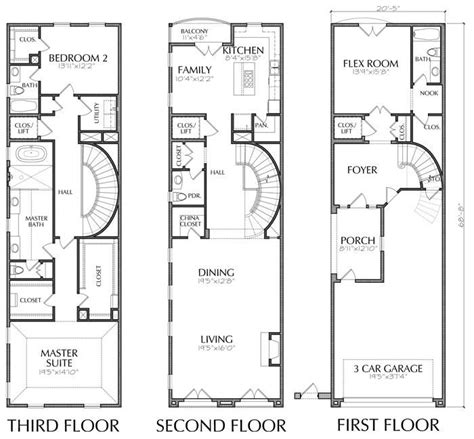 This Townhome Plan Has 3211 Square Ft Of Living Space This Townhouse