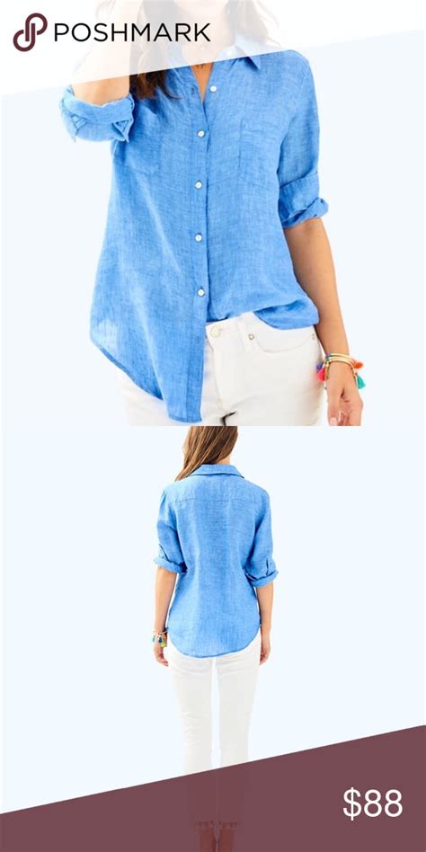 Lilly Pulitzer Sea View Button Down Lilly Pulitzer Tops Lilly