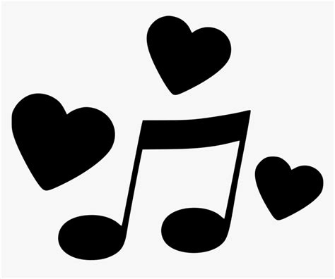Transparent Music Notes Heart Clipart Music With Hearts Icon Hd Png