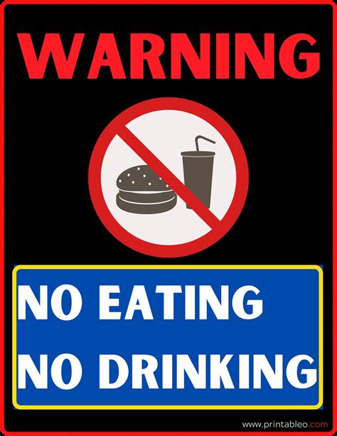 37 No Food Or Drink Sign Printable Pdfs Printableocom