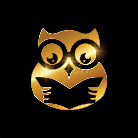 Golden Owl Symbol Logo Sign Stock Vector Illustration Of Business