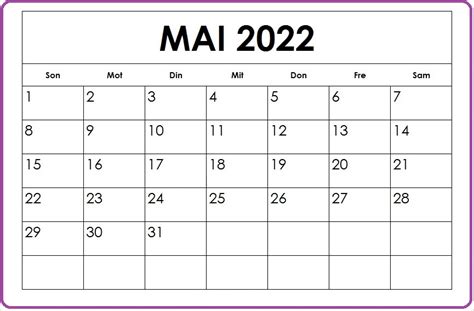 Kalender 2022 Mai Zum Ausdrucken Druckbarer 2021 Kalender