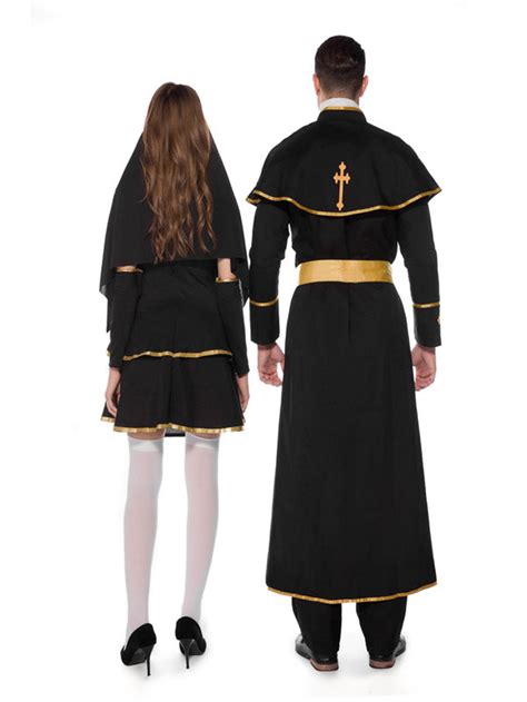 nun and priest couple halloween costume costumescenter