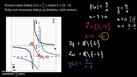 Przesunięcie wykresu funkcji f(x)=a/x o wektor 1 - YouTube