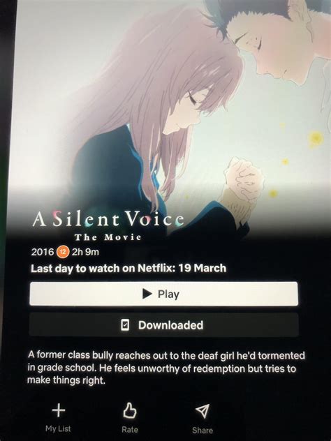 Today Is The Last Day To Watch A Silent Voice On Netflix Koenokatachi