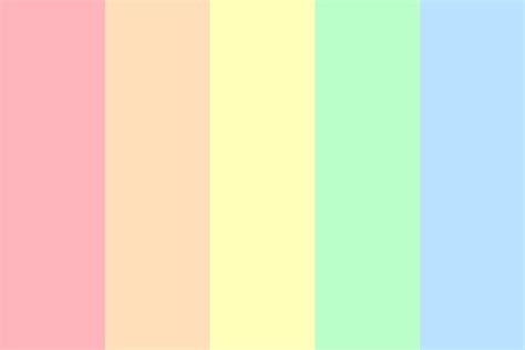 Pastel Colors Of The Rainbow Color Palette Pastel Colour Palette