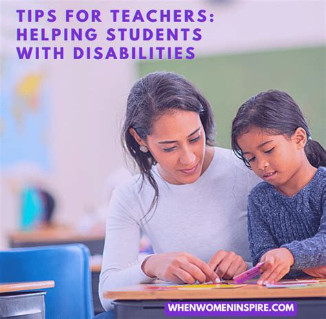 7 Tips For Teaching Students With Learning Disabilities When Women
