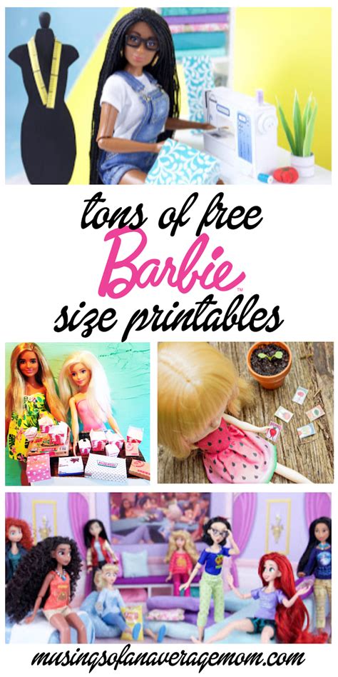 Musings Of An Average Mom Barbie School And Office Printables Sewing