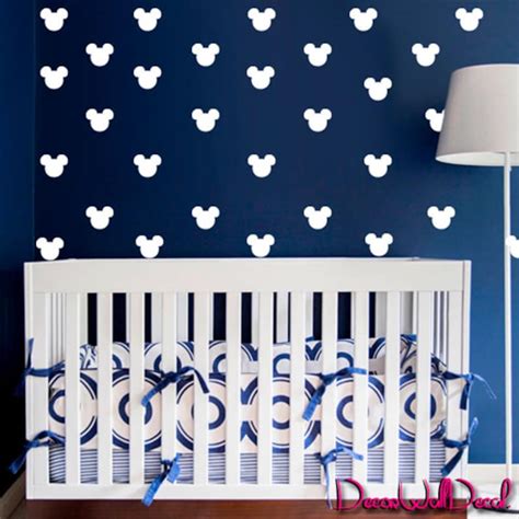Mickey Mouse Wall Decals Polka Dot Patterned Um1603 Etsy