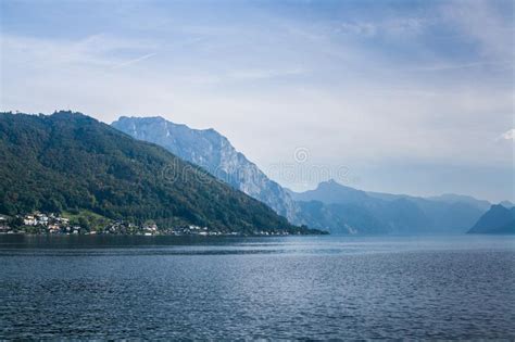 Lake Traunsee In The Austrian Alps Austria Stock Photo Image Of