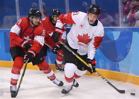 Team Canada Defeats Switzerland In Mens Olympic Hockey Opener