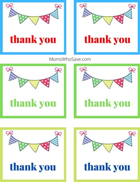 Free Printable Thank You Tags For Birthdays 5 Designs Perfect For