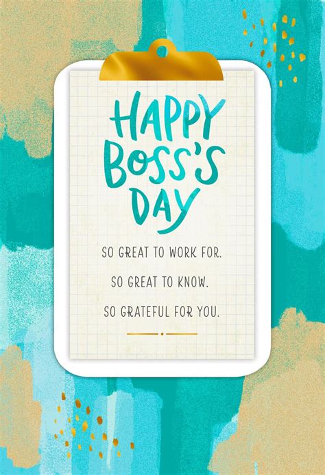 Clipboard Youre So Great Bosss Day Card Greeting Cards Hallmark