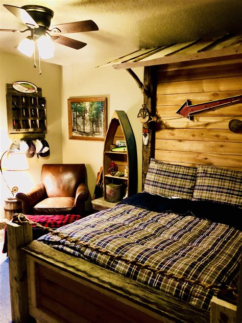 16'' h x 16'' w x 16'' d. Rustic Fish Camp Bedroom | Room, Furniture, Home decor