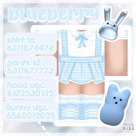 Blue Bunny Roblox Outfits With Matching Accessories Kartu Ide