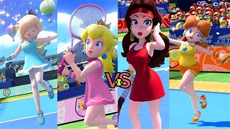 Mario Tennis Aces Rosalina Peach Vs Pauline Daisy Doubles Youtube