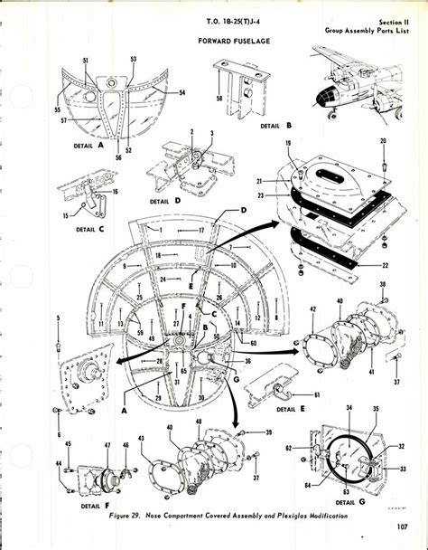 Illustrated Parts Breakdown For B 25j L And N Aircorps Library