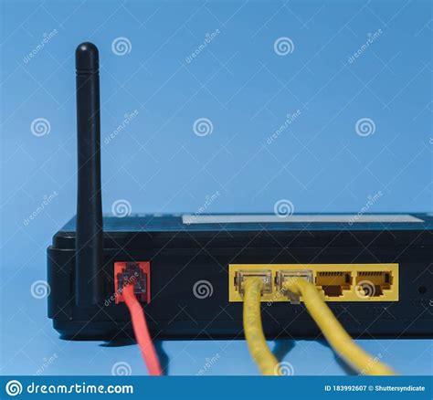 Internet Router With Wireless Terminal Stock Image Image Of