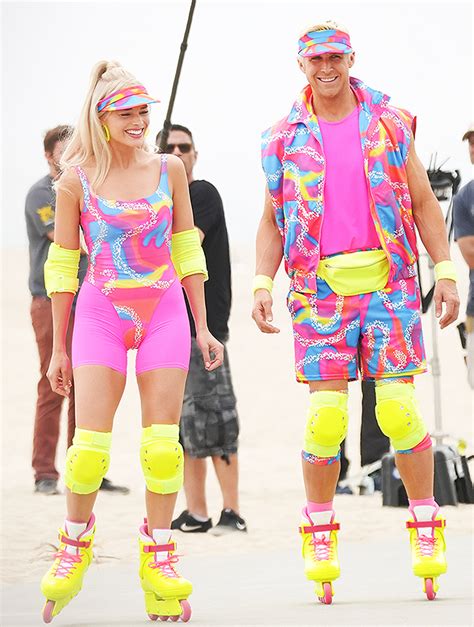 Margot Robbie And Ryan Gosling Having Fun Filming ‘barbie Movie Hollywood Life