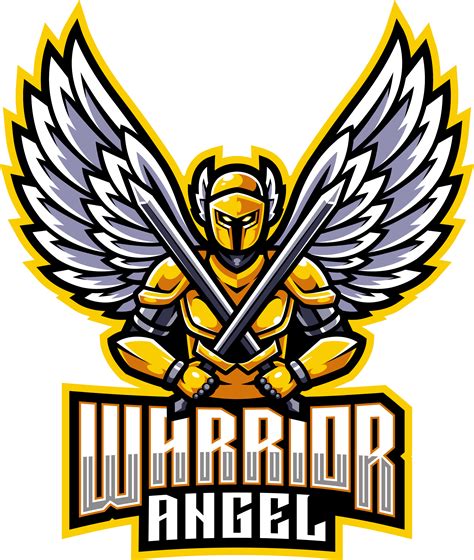 Warrior Angel Mascot Logo Design By Visink Thehungryjpeg