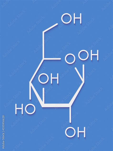 ภาพประกอบสต็อก Glucose Dextrose Grape Sugar Molecule Beta D