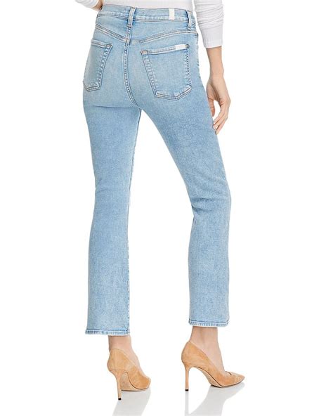 7 for all mankind high waist slim kick flare jeans in melrose modesens