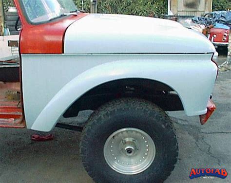 1965 To 1966 Ford F100 Fiberglass Flared Front Fenders Bolt On Autofab
