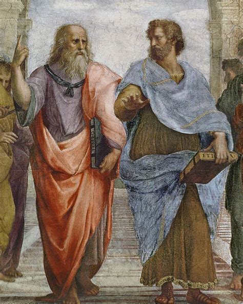Aristotle And Plato Detail Of School Of Athens Poster By Raffaello