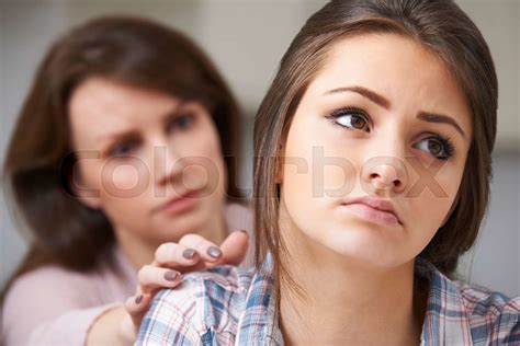 Mother Worried About Unhappy Teenage Daughter Stock Image Colourbox