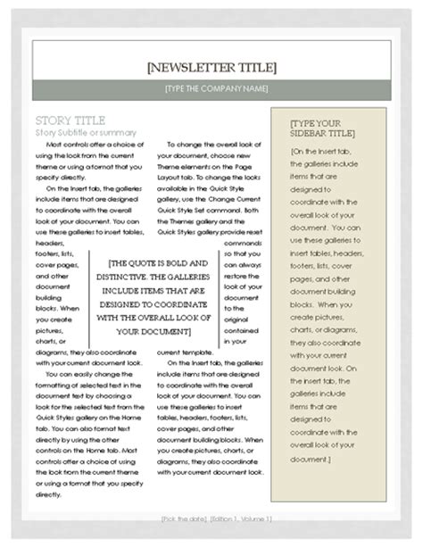 The upper section of the word process called ribbon. Newsletter Templates | Ready-Made Office Templates