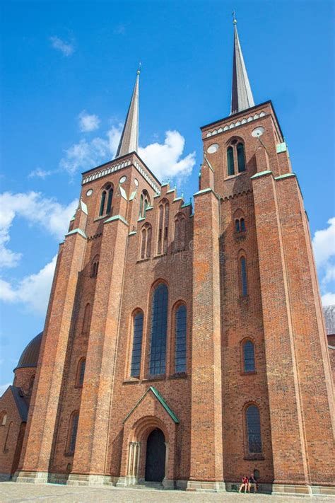 View Of Famous Roskilde Cathedral In Denmark Editorial Stock Photo