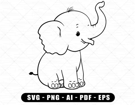 Baby Elephant Svg Lovely Elephant Svg For Cricut Baby Shower Girl Svg