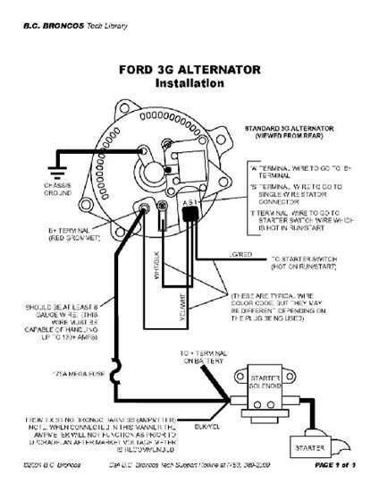 Ford Alternator Wire Diagram