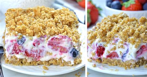 Summer Berry Frozen Dessert Easy No Bake Berry Cheesecake Recipe