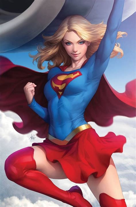 Supergirl Stanley Lau Variant Supergarota Cartoons sensuais Super herói
