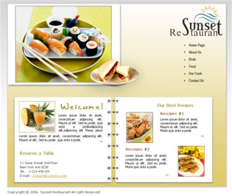 Though the template has enough place for attractive photos and description for menu items, it this menu food template is great for pizzerias as well as for catering services. Restaurant Menu Template