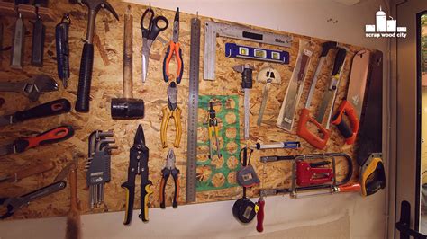 Scrap Wood City How To Make A Simple Diy Tool Board For The Shops Wall