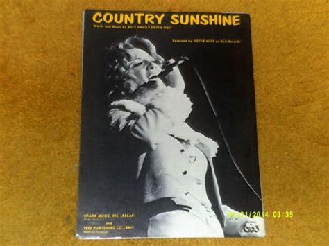 Dottie West Sheet Music Country Sunshine 73 4 Pages Vg Shape Ebay