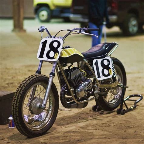 Vintage Yamaha Flat Tracker Motorcycle Tracker Motorcycle Flat