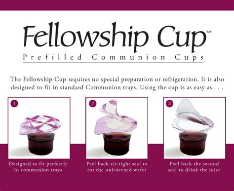 Fellowship Cup Prefilled Communion Cups Juice And Wafer 100 Count Box