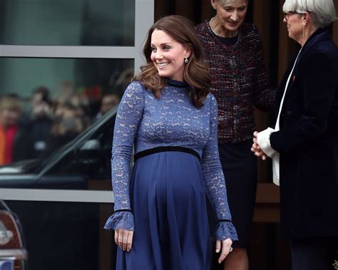 Catherine, duchess of cambridge gcvo (born catherine elizabeth middleton; Kate Middleton Wearing Blue During Third Pregnancy ...