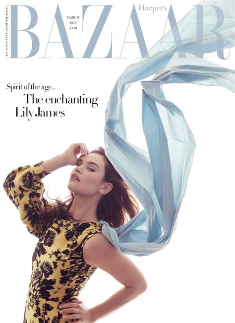 LILY JAMES In Harpers Bazaar Magazine March 2019 HawtCelebs