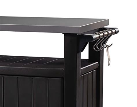 Keter Unity Xl Indoor Outdoor Entertainment Bbq Storage Table Prep