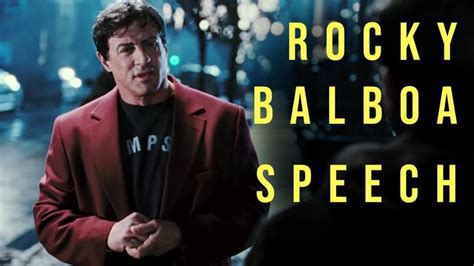 Rocky Balboa Motivational Speech To His Son Motivational Speeches