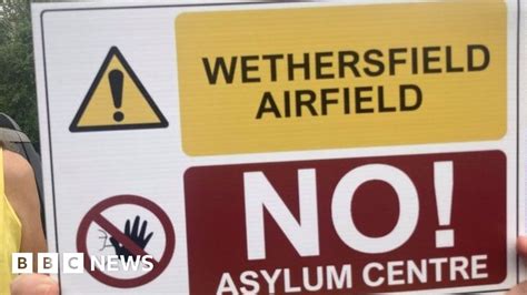 Wethersfield Protest At Airbase To Be Used For Asylum Seekers