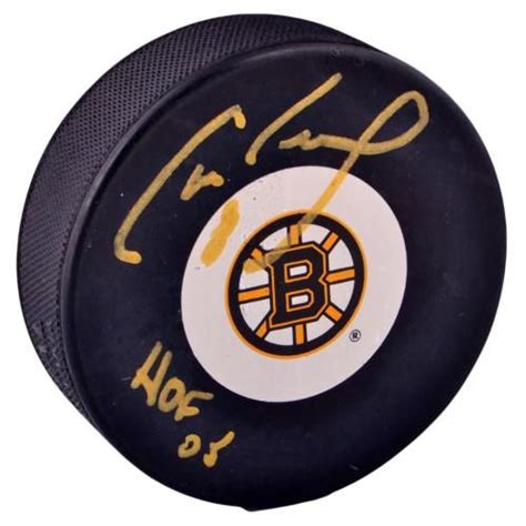Autographed Cam Neely Pucks Nhl Signed Puck Boston Bruins Logo